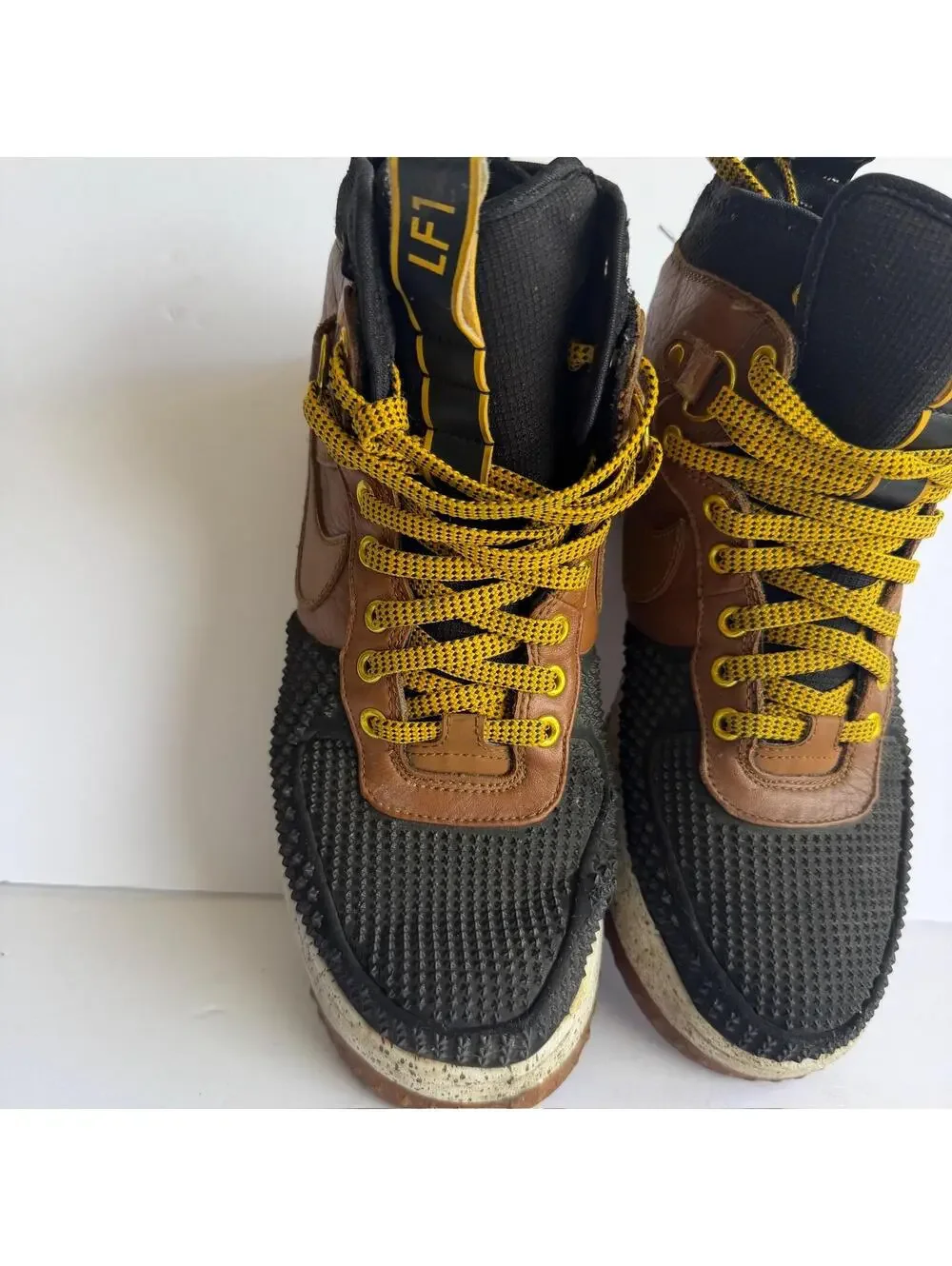 Nike Lunar Force 1 Duckboot Men's Waterproof High Top Boots Size 9.5 Brown/Black